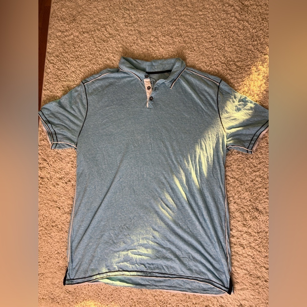 Men's XL Heathered BKE By Buckle Blue Polo Shirt